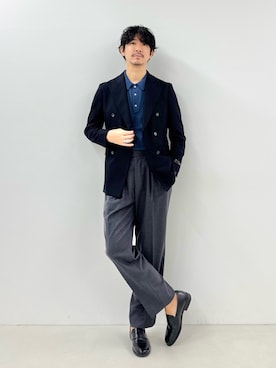 「アイテム（テーラードジャケット）」を使った、NISHINOさん（メンズ・178cm）の秋コーディネート