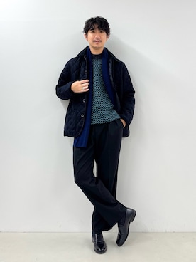 「NOLLEY’S（ノーリーズ）のアイテム」を使った、NISHINOさん（メンズ・178cm）の冬コーディネート