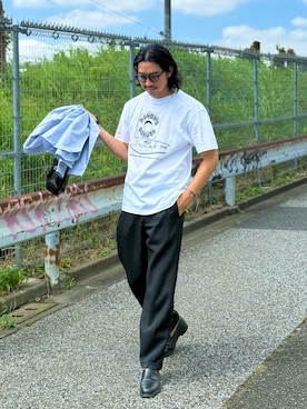 「NOLLEY’S（ノーリーズ）のアイテム」を使った、NISHINOさん（メンズ・178cm）の夏コーディネート