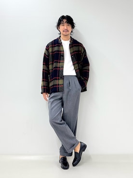 「NOLLEY’S（ノーリーズ）のアイテム」を使った、NISHINOさん（メンズ・178cm）の秋コーディネート