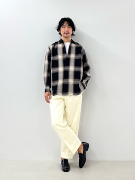 「NOLLEY’S（ノーリーズ）のアイテム」を使った、NISHINOさん（メンズ・178cm）の秋コーディネート