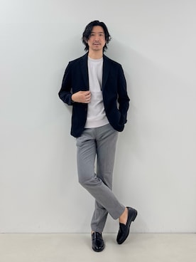 「NOLLEY’S（ノーリーズ）のアイテム（トップス）」を使った、NISHINOさん（メンズ・178cm）の春コーディネート