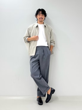 「NOLLEY’S（ノーリーズ）のアイテム」を使った、NISHINOさん（メンズ・178cm）の秋コーディネート