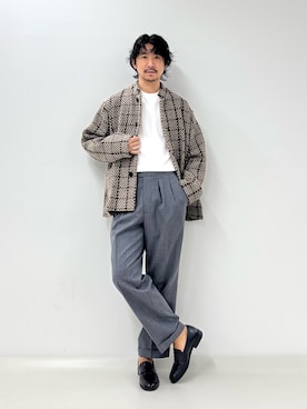 「NOLLEY’S（ノーリーズ）のアイテム」を使った、NISHINOさん（メンズ・178cm）の秋コーディネート