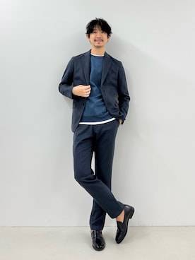 「アイテム（テーラードジャケット）」を使った、NISHINOさん（メンズ・178cm）の秋コーディネート