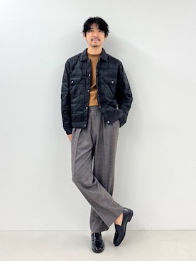 「アイテム（ダウンジャケット/コート）」を使った、NISHINOさん（メンズ・178cm）の秋コーディネート