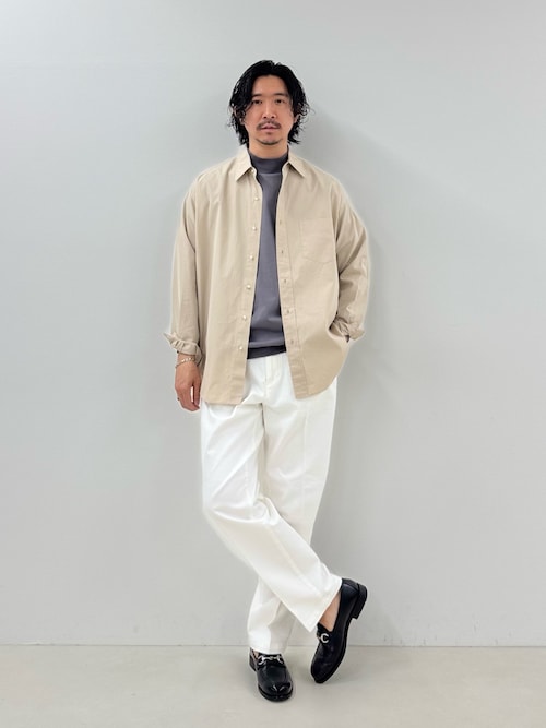 モックネック 長袖Tシャツ ロンT オーバーサイズ 26SS（Tシャツ