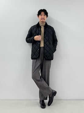 「アイテム（ローファー）」を使った、NISHINOさん（メンズ・178cm）の冬コーディネート