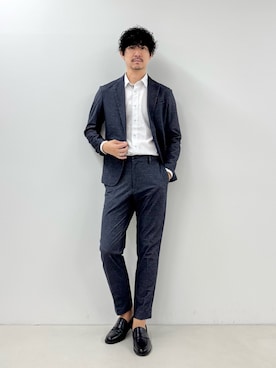 「アイテム（テーラードジャケット）」を使った、NISHINOさん（メンズ・178cm）の秋コーディネート