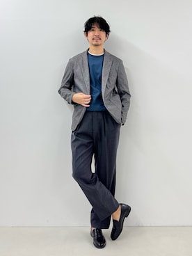 「アイテム（ローファー）」を使った、NISHINOさん（メンズ・178cm）の秋コーディネート