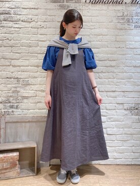 「VANS（バンズ）のアイテム（スニーカー、グレー系）」を使った、ユウキさん（レディース・169cm）の春コーディネート