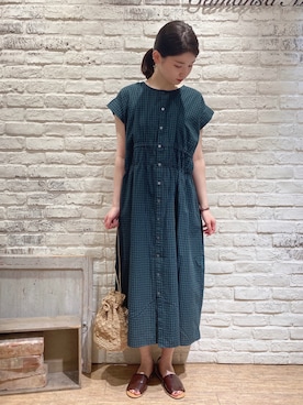 「Samansa Mos2（サマンサ モスモス）のセパレートサンダル（サンダル）」を使った、ユウキさん（レディース・169cm）の夏コーディネート