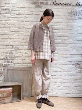 「MoonStar（ムーンスター）の【 MOONSTAR / ムーンスター 】 # BALLET SHOES バレエスリッポン／上履きスニーカー（バレエシューズ、ブラウン系）」を使った、ユウキさん（レディース・169cm）の春コーディネート