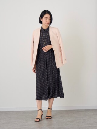 ANAYI（アナイ）の「ピンドットプリント袖ギャザー ワンピース