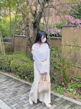 「NICE CLAUP（ナイスクラップ）のアイテム」を使った、みよ🌼さん（骨格ウェーブ・レディース・152cm）の春コーディネート