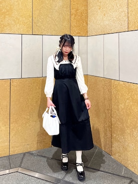 「apres jour（アプレジュール）のアイテム（ワンピース/ドレス）」を使った、みよ🌼さん（レディース・153cm）の春コーディネート