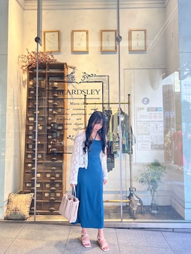 「JUNOAH（ジュノア）のアイテム（ワンピース/ドレス）」を使った、みよ🌼さん（骨格ウェーブ・レディース・153cm）の夏コーディネート