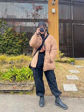 「RETRO GIRL（レトロガール）のアイテム（その他アウター）」を使った、みよ🌼さん（レディース・153cm）の冬コーディネート