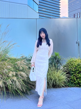 「JUNOAH（ジュノア）のアイテム（ワンピース/ドレス）」を使った、みよ🌼さん（骨格ウェーブ・レディース・153cm）の夏コーディネート
