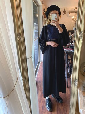 「Bou Jeloud（ブージュルード）のアイテム（ワンピース/ドレス）」を使った、yulinoさん（レディース・154cm）の秋コーディネート