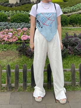 「niko and...（ニコアンド）のアイテム（財布/小物）」を使った、Yimche さん（レディース・154cm）の夏コーディネート