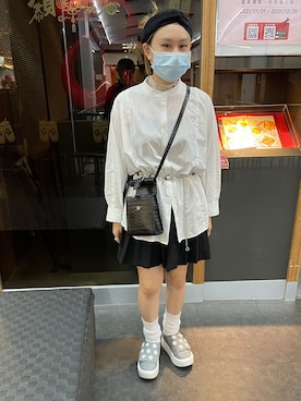 「LOWRYS FARM（ローリーズファーム）のアイテム（財布/小物）」を使った、Yimche さん（レディース・154cm）の夏コーディネート