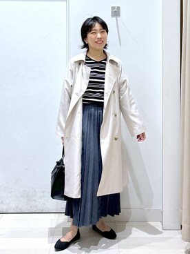 「アイテム（トレンチコート）」を使った、MiCAさん（レディース・154cm・30代）の春コーディネート