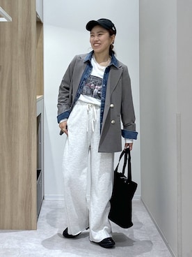 「GLOBAL WORK（グローバルワーク）のアイテム（帽子）」を使った、MiCAさん（レディース・154cm）の冬コーディネート