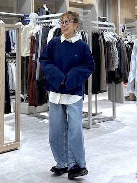 「アイテム（ローファー、その他）」を使った、MiCAさん（レディース・154cm）の秋コーディネート