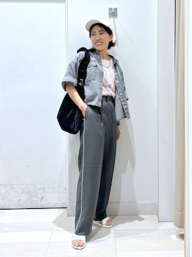「アイテム（帽子）」を使った、MiCAさん（レディース・154cm・30代）の春コーディネート