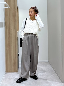 「アイテム（イヤリング）」を使った、MiCAさん（レディース・154cm・30代）の秋コーディネート