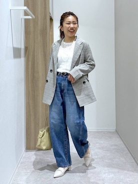 「WING（ウイング）のアイテム」を使った、MiCAさん（レディース・154cm）の春コーディネート