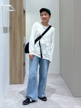 「アイテム（イヤリング）」を使った、MiCAさん（レディース・154cm・30代）の秋コーディネート