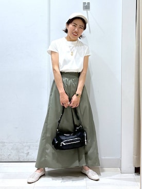 「アイテム（帽子）」を使った、MiCAさん（レディース・154cm・30代）の春コーディネート
