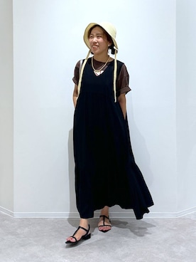 「GLOBAL WORK（グローバルワーク）のアイテム（ワンピース/ドレス）」を使った、MiCAさん（レディース・154cm）の夏コーディネート
