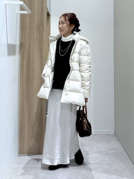 「GLOBAL WORK（グローバルワーク）のアイテム（シュシュ）」を使った、MiCAさん（レディース・154cm）の冬コーディネート