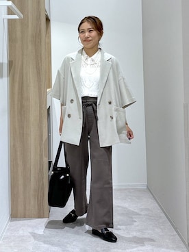「WING（ウイング）のアイテム」を使った、MiCAさん（レディース・154cm）の春コーディネート