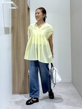 「WING（ウイング）のアイテム」を使った、MiCAさん（レディース・154cm）の春コーディネート