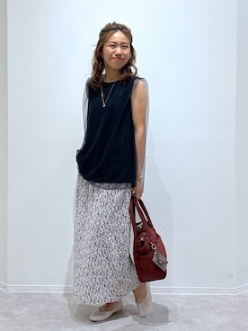 「アイテム（トートバッグ）」を使った、MiCAさん（レディース・154cm・30代）の夏コーディネート
