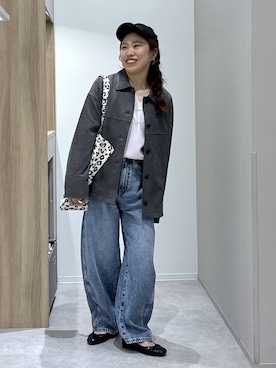 「GLOBAL WORK（グローバルワーク）のアイテム（帽子）」を使った、MiCAさん（レディース・154cm）の冬コーディネート