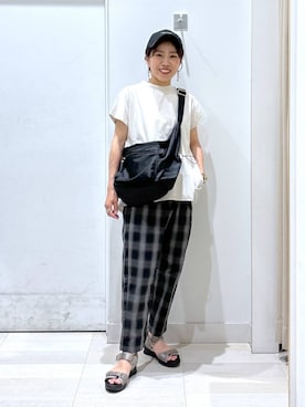 「アイテム（帽子）」を使った、MiCAさん（レディース・154cm・30代）の夏コーディネート