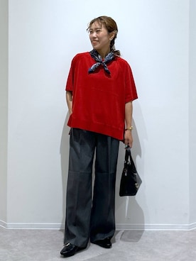 「アイテム（ニット/セーター）」を使った、MiCAさん（レディース・154cm・30代）の夏コーディネート