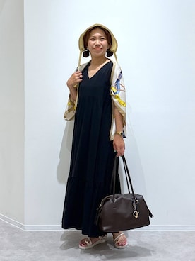 「GLOBAL WORK（グローバルワーク）のアイテム（ワンピース/ドレス）」を使った、MiCAさん（レディース・154cm）の夏コーディネート