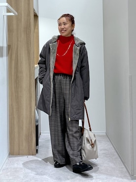 「アイテム（ブルゾン）」を使った、MiCAさん（レディース・154cm・30代）の秋コーディネート