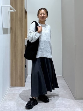 「アイテム（イヤリング）」を使った、MiCAさん（レディース・154cm・30代）の秋コーディネート