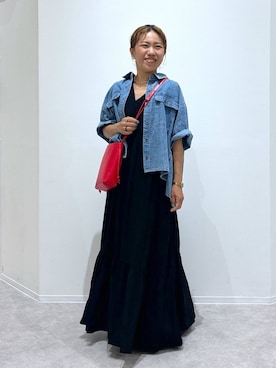 「GLOBAL WORK（グローバルワーク）のアイテム（ワンピース/ドレス）」を使った、MiCAさん（レディース・154cm）の夏コーディネート