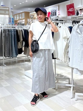 「アイテム（帽子）」を使った、MiCAさん（レディース・154cm・30代）の夏コーディネート