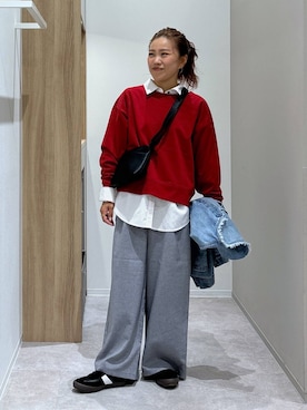 「アイテム（デニムジャケット）」を使った、MiCAさん（レディース・154cm・30代）の秋コーディネート