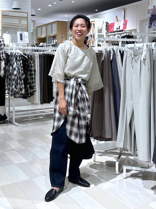 セール】シフォンドッキングプルオーバー7分袖/145454（Tシャツ
