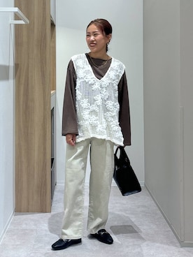 「アイテム（イヤリング）」を使った、MiCAさん（レディース・154cm・30代）の秋コーディネート